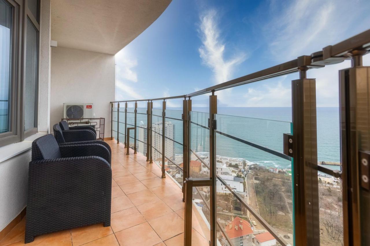 44 Pearl 1-Bedroom Panoramic Sea View Apartment Odessza Kültér fotó